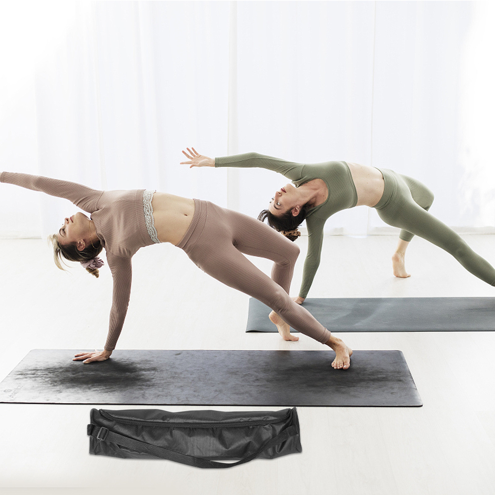 Yoga Mat Bag Carrier - ヨガ用折りたたみ式オックスフォード布製広々キャリートート、マットカバーとアクセサリー、ヨガブロックキャリア、ジムバッグ必需品