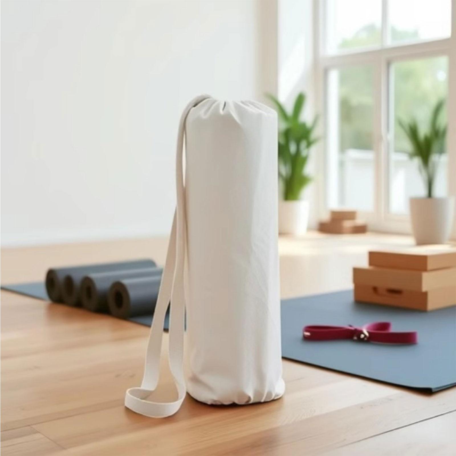 Yoga Mat Bag Carrier - 耐摩耗性に優れたヨガマットバッグ。肩掛けストラップ付きで、キャンバス地の収納トートバッグとして、エクササイズ、ジム、自宅、旅行など様々なシーンで活躍します。
