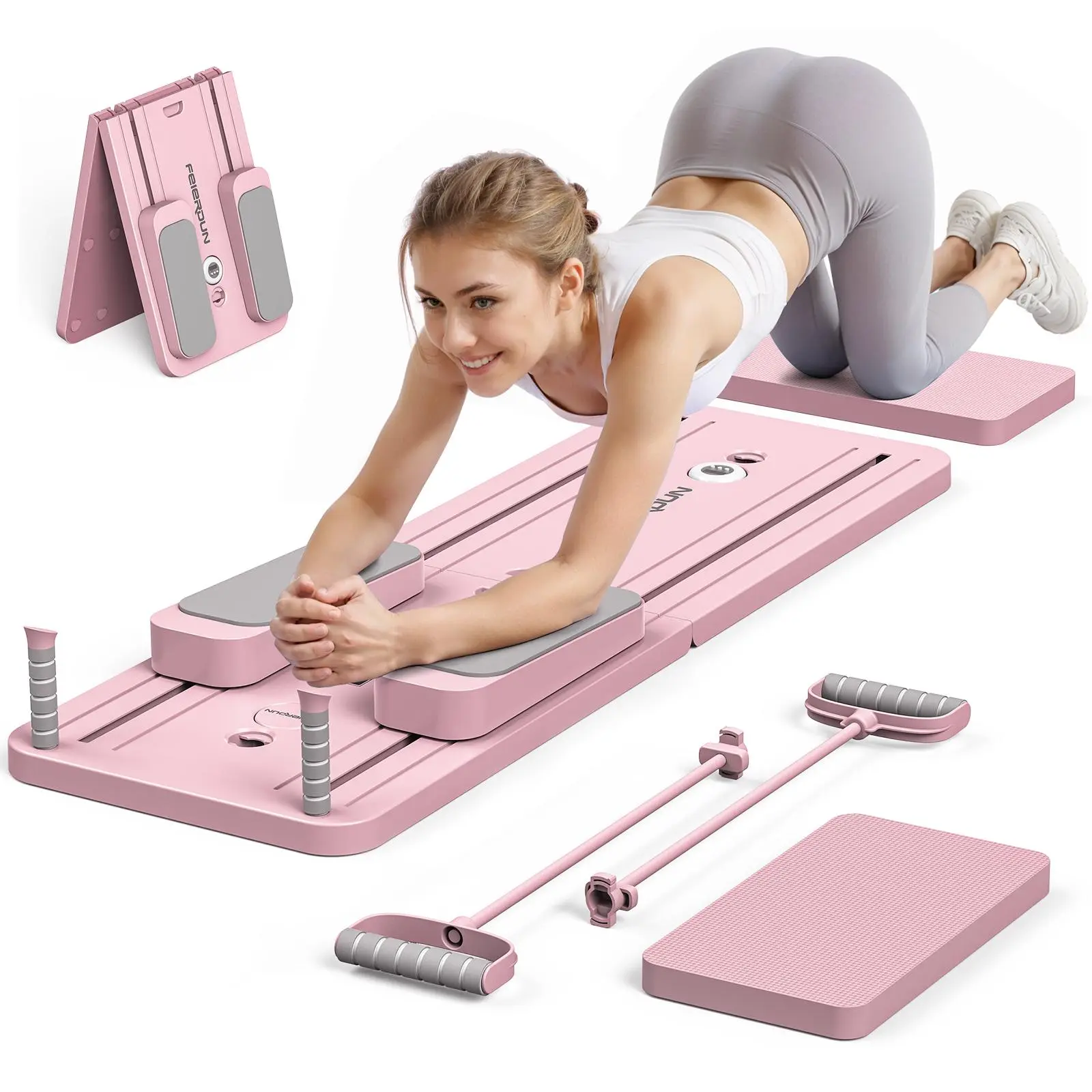 Yoga Pilates Yoga - 折りたたみ式ピラティスボード 多機能腹部コアトレーナー 腹筋トレーニングマシン ホームジム用 ウエスト・脚痩身 ヨガ・ピラティス兼用器具