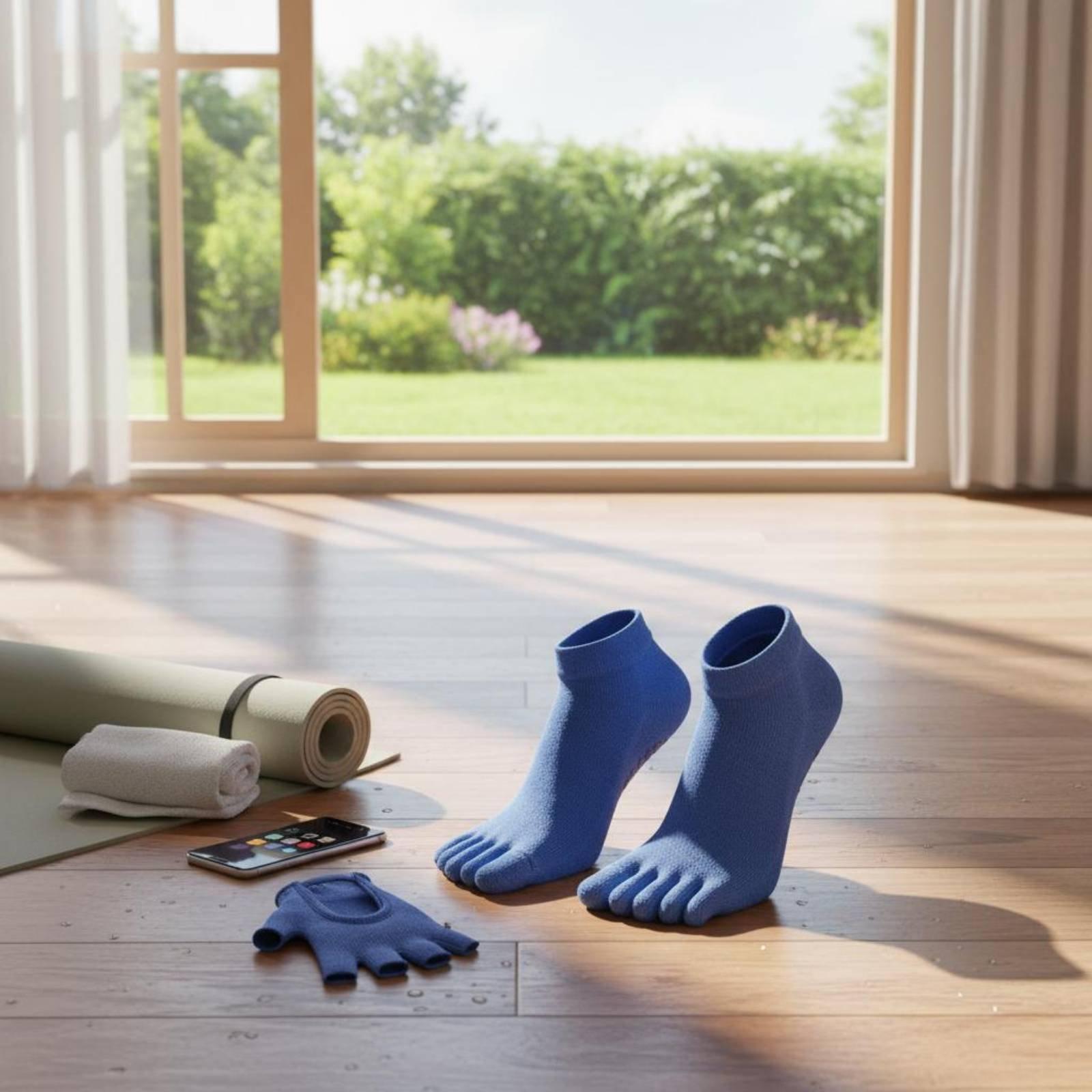 Yoga Pilates Yoga - 女性用滑り止めスポーツソックス ピラティス コンプレッション グリップソックス ヨガ トゥーソックス