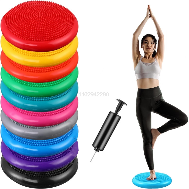 Exercise Disc Inflatable - 13.5インチ / 34cm インフレータブルウォブルクッション ウィグルシート バランスディスク