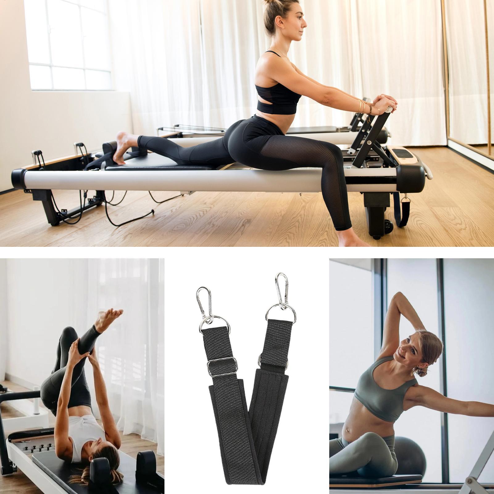 Pilates Yoga Reformer - ピラティスフットストラップ厚みのある調節可能な滑り止め高耐久ヨガピラティスリフォーマーフットストラップホームジムスタジオホテル寮用