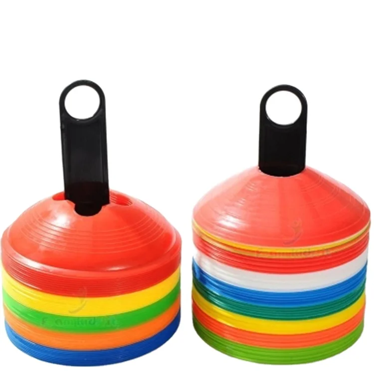 Exercise Disc Inflatable - 大型リバーシブルカラーインフレータブルミニフラットエクササイズスポーツコーン（カスタムロゴ入りサッカーディスクコーンとフィールドマーカー付き）
