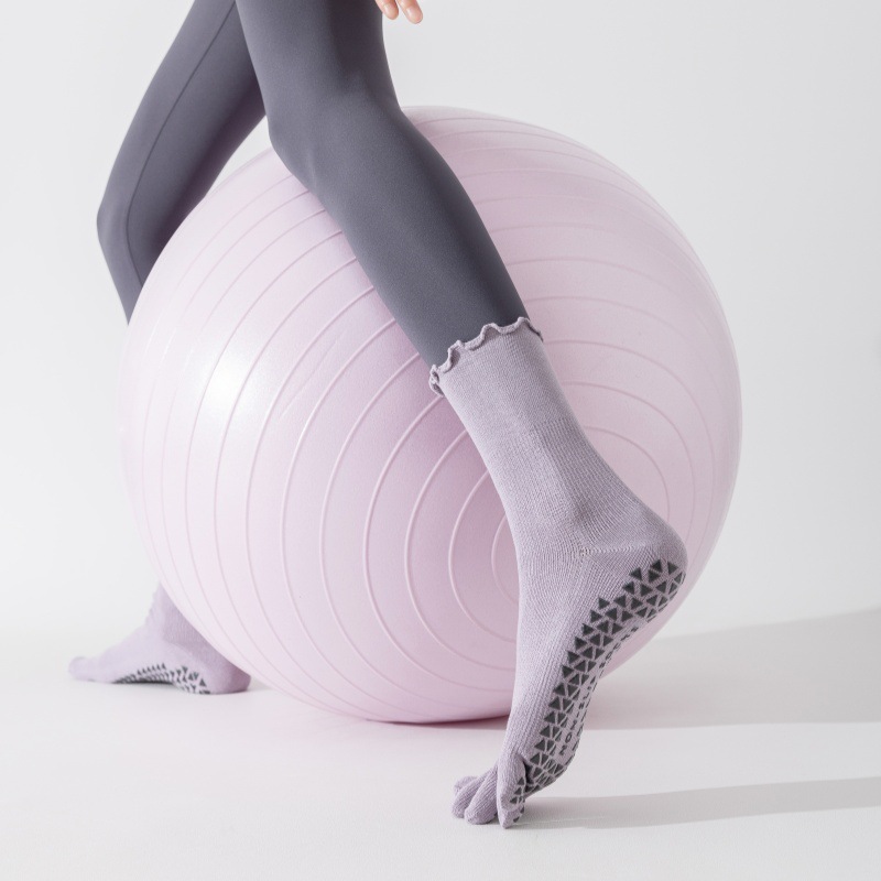 プロ仕様の滑り止め付き五本指ヨガソックス。女性用、大人用。室 - Pilate Yoga Workout のレビューと価格