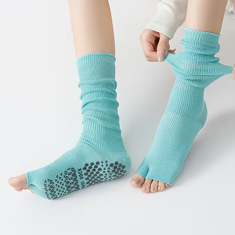 1 ペア/2 ペアパック女性用ノンスリップグリップヨガソック - Pilates Yoga Hose のレビューと価格
