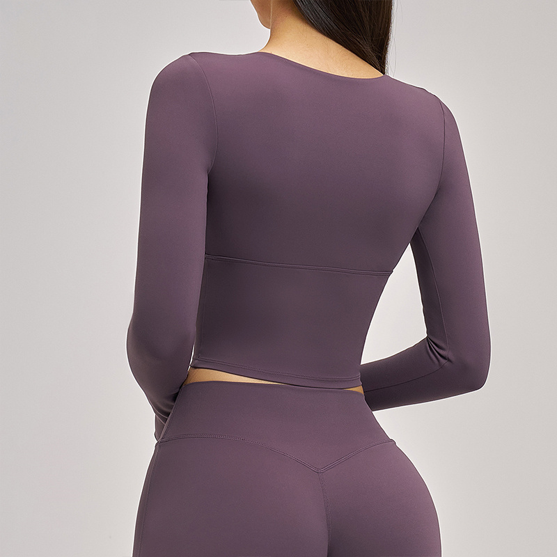 SVEIC ヨガ長袖 V ネッククロスクロップトップスフィッ - Pilates V Yoga のレビューと価格