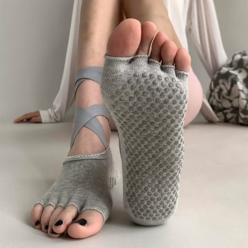 女性用タイドピラティスヨガつま先ソックスプロフェッショナルア - Pilates Yoga Youtube のレビューと価格
