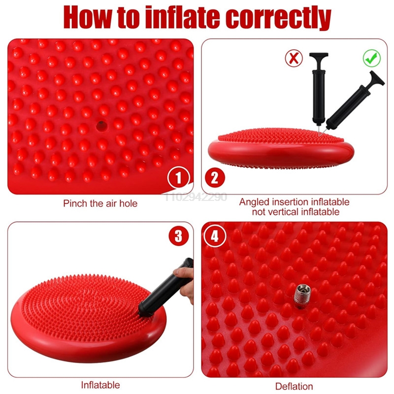 13.5インチ / 34cm インフレータブルウォブルクッシ - Exercise Disc Inflatable のレビューと価格