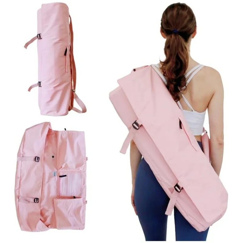 ヨガマットバッグ、ウォーターボトルポケットとウェットボトムコ - Yoga Mat Bag Carrier のレビューと価格