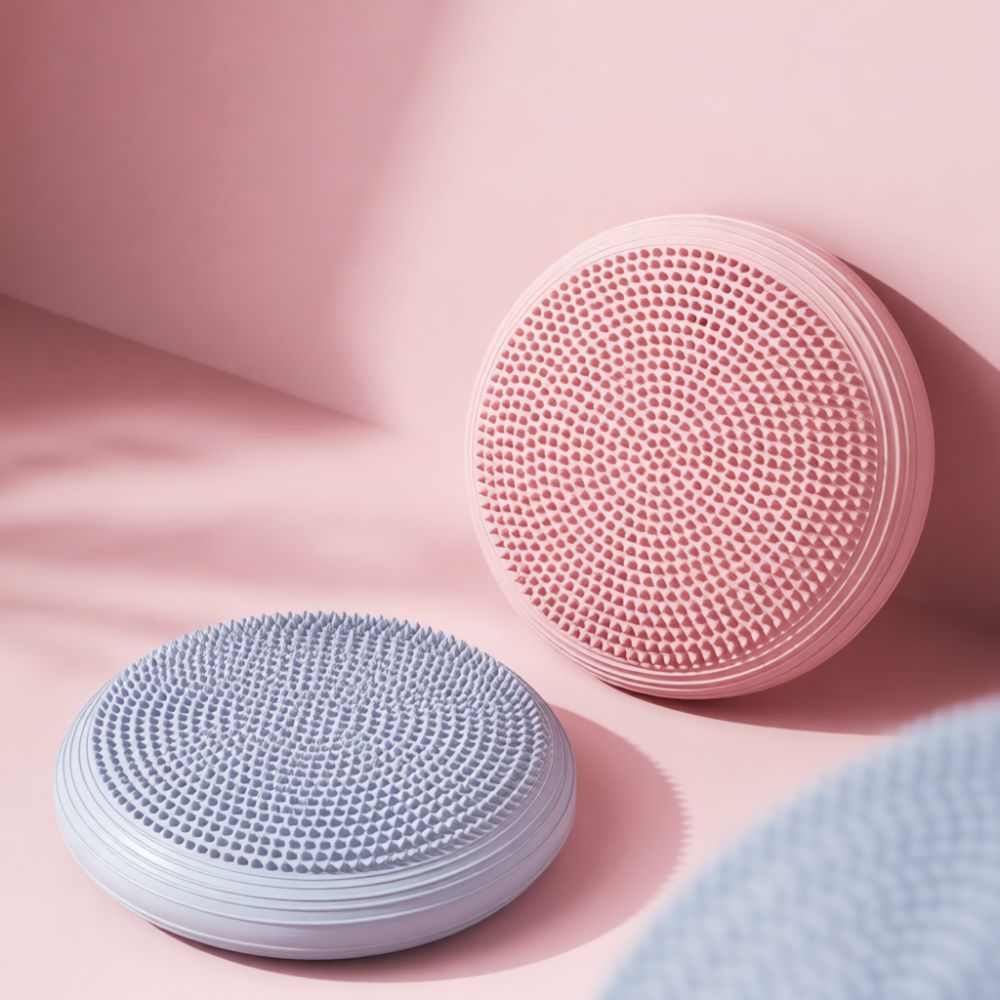 空気で膨らませて使用する、バランス感覚を養うクッション。ヨガ - Exercise Disc Inflatable のレビューと価格