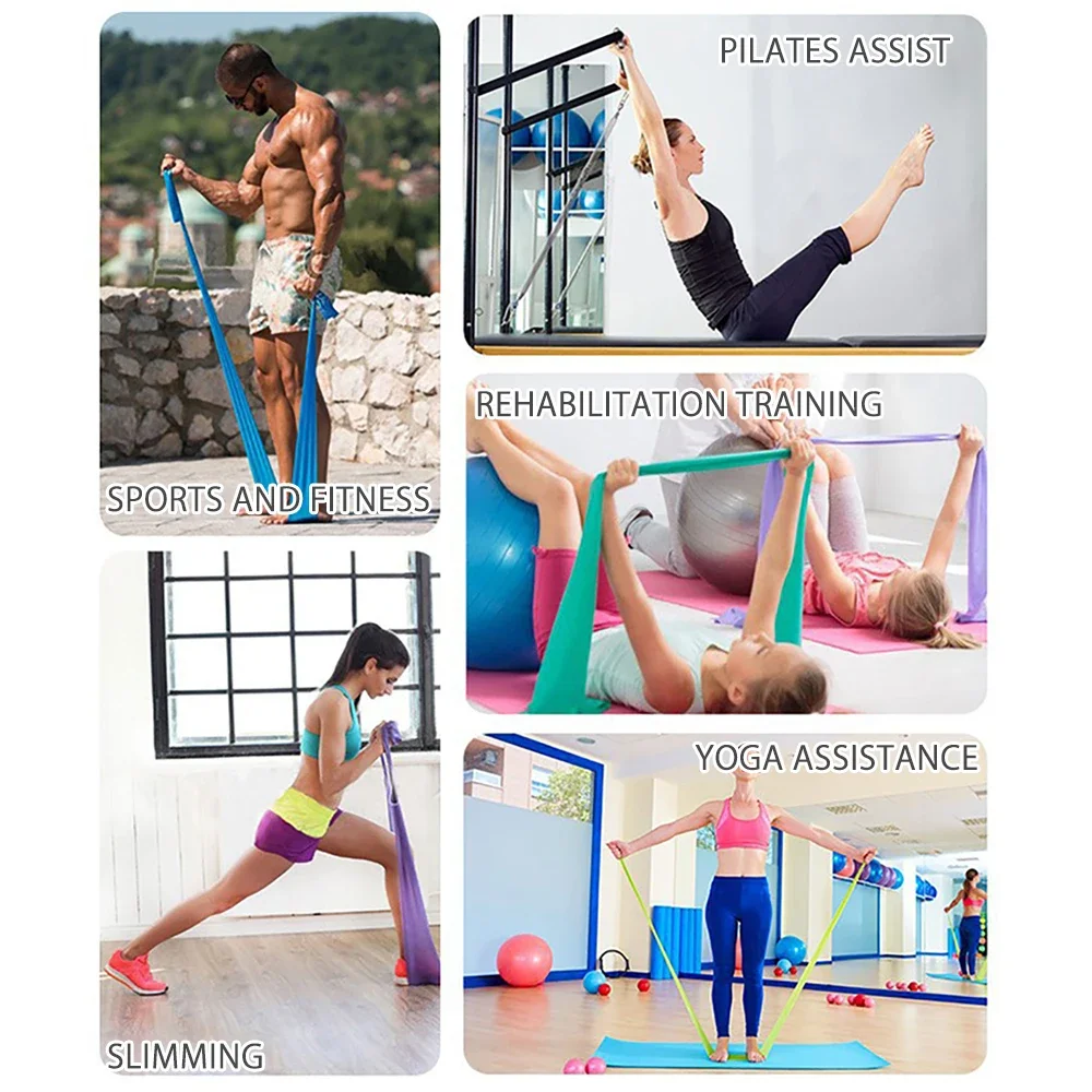 長さ200cmヨガピラティスストレッチ抵抗バンドジムフィット - Pilates Yoga Reformer のレビューと価格