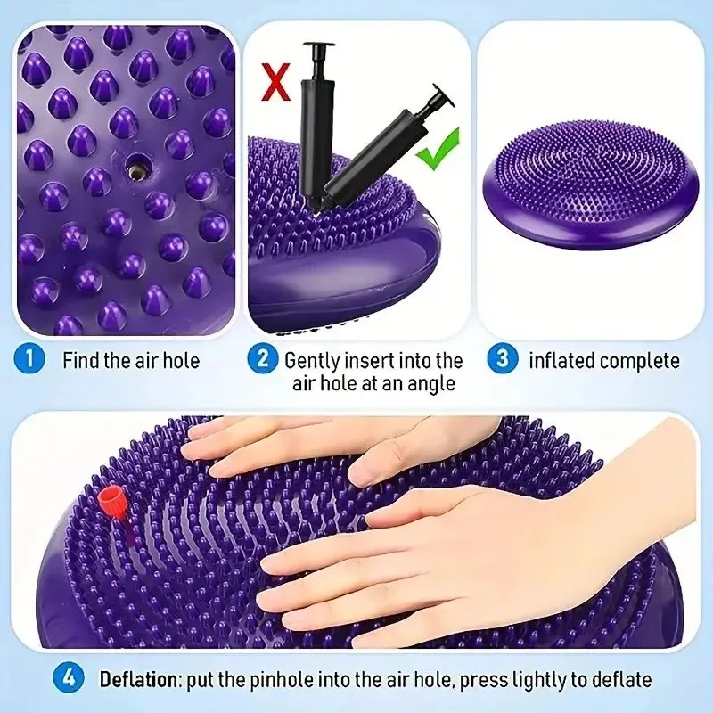 インフレータブルバランスパッド ヨガマッサージシートクッショ - Exercise Disc Inflatable のレビューと価格