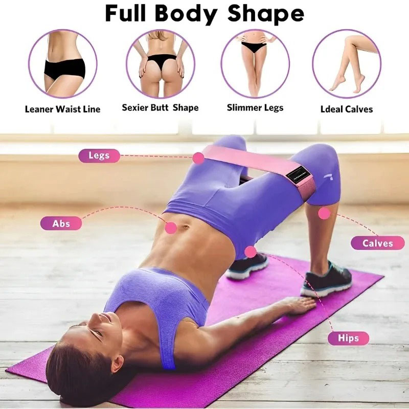3 個のファブリックレジスタンスヒップブーティバンド臀部太も - Pilates Yoga Reformer のレビューと価格