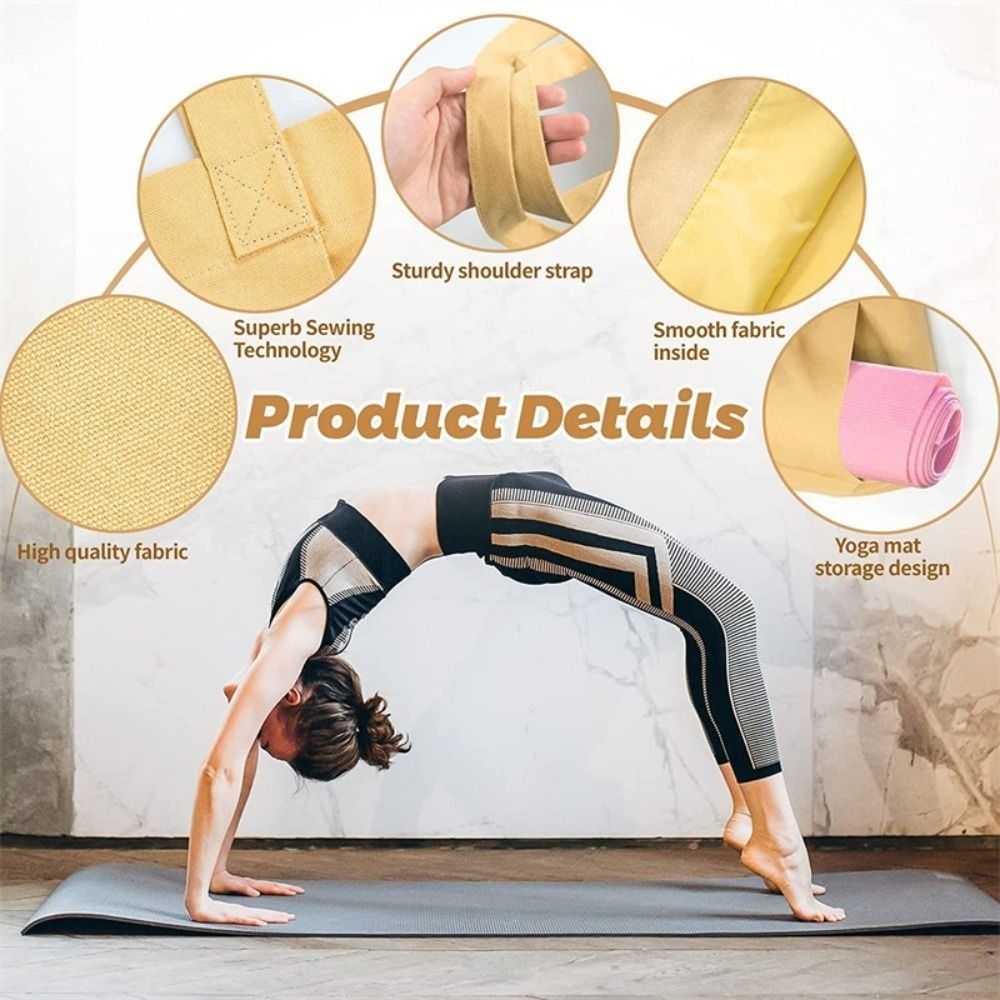 大容量ヨガマットキャリーバッグ 軽量厚手キャンバス 多機能ヨ - Pilates Yoga Bag のレビューと価格