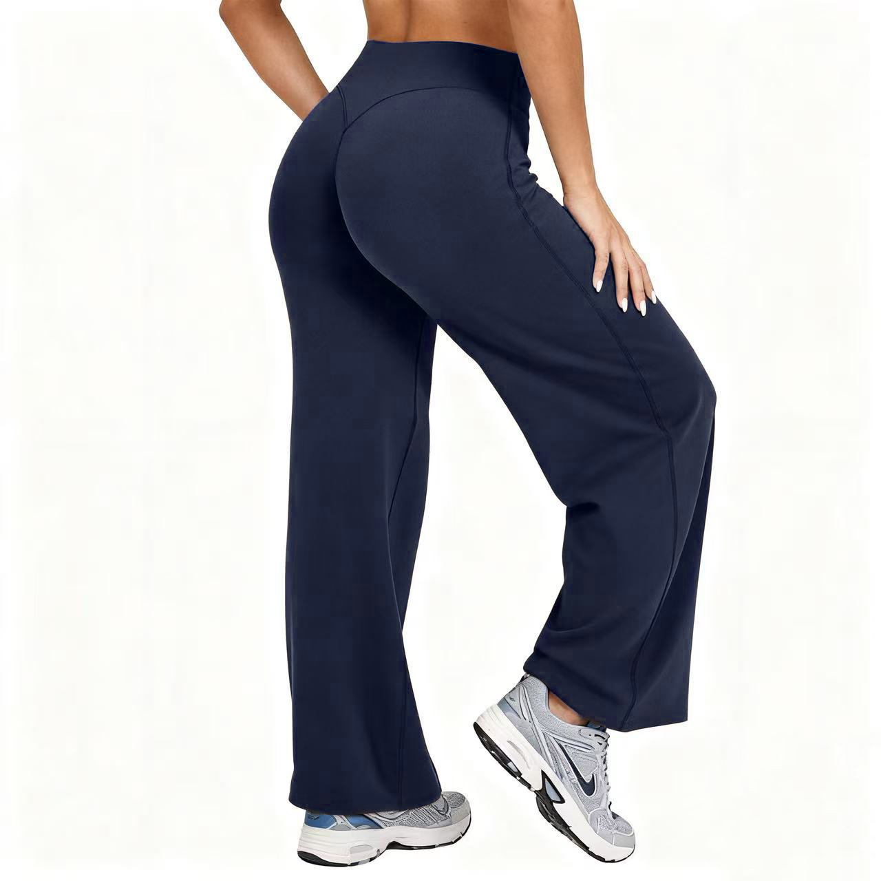 女性用プラスサイズヨガワイドレッグパンツ ハイウエストストレ - Yoga Pilates Yoga のレビューと価格