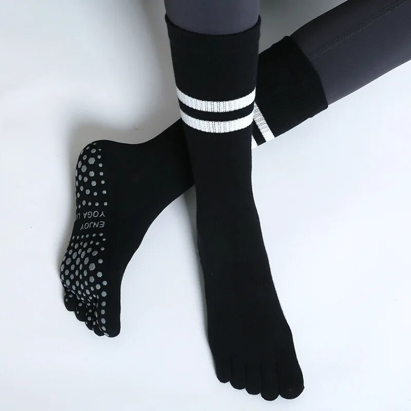 ハーフチューブヨガソックス,通気性,滑り止め,5本の指,スポ - Pilates Yoga Hose のレビューと価格