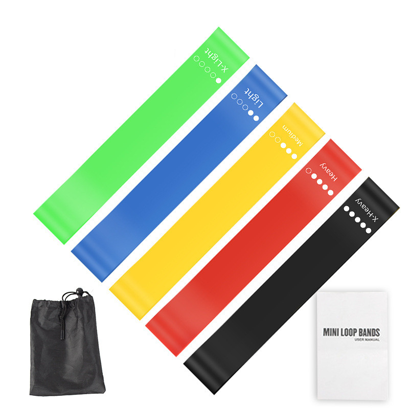 5本セット TPEレジスタンスバンドセット 収納バッグ＆マニ - Pilates Yoga Bag のレビューと価格