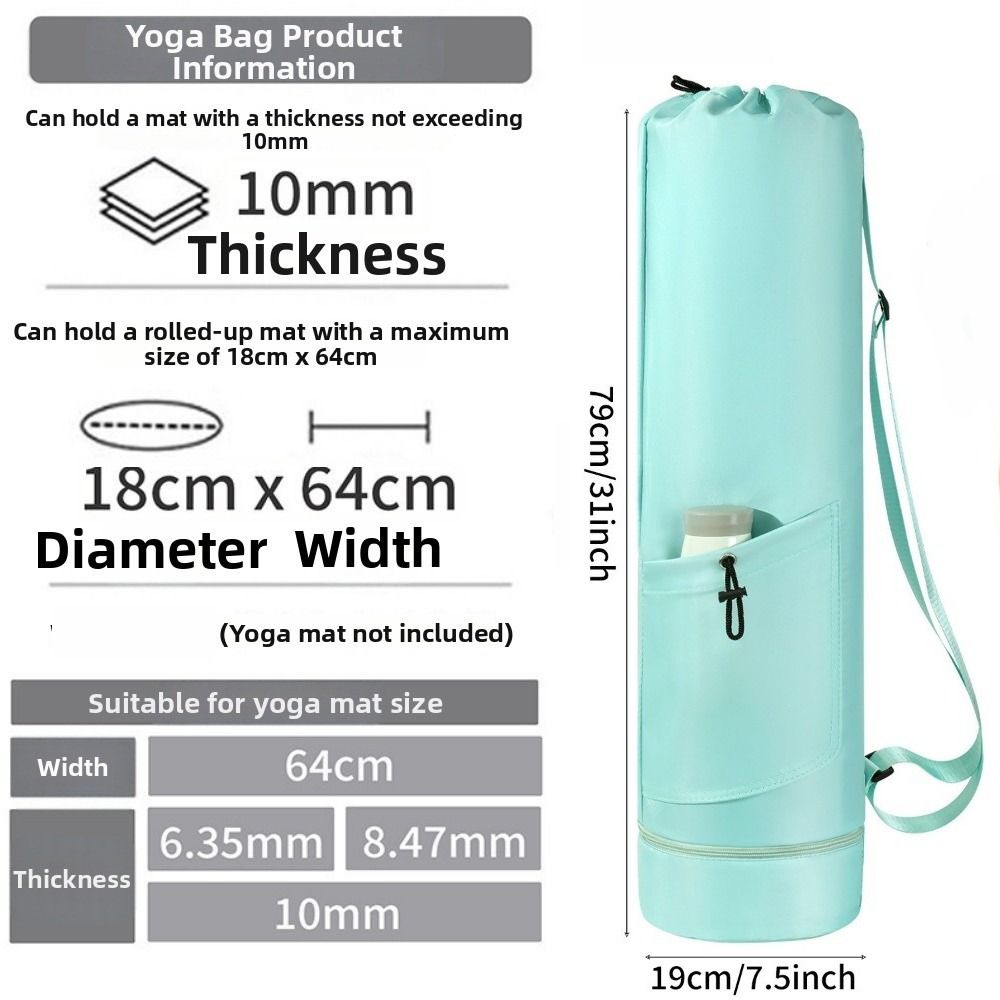 大容量ヨガマット収納バッグ、調節可能なストラップ、防水フィッ - Yoga Mat Bag Carrier のレビューと価格