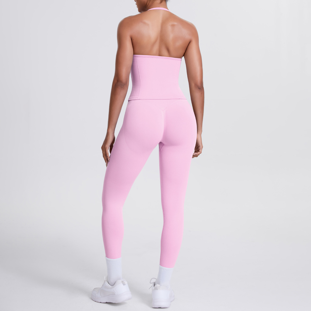 女性のシームレスなニットヨガスーツスーツ美しいバックベストブ - Pilates V Yoga のレビューと価格